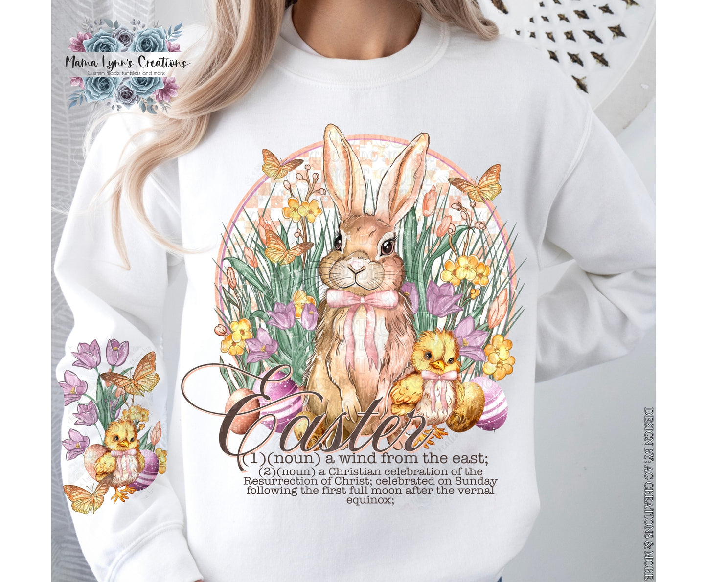 Easter Quote w/ Bunnies and Chicks Htv Transfer