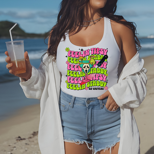 Feelin Tipsy Feelin Stabby Ghostface DTF Print