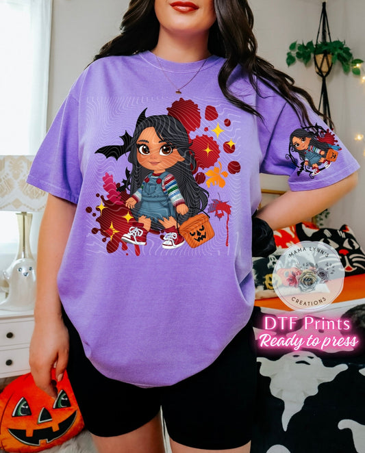 Horror Pocahontas Doll DTF Print