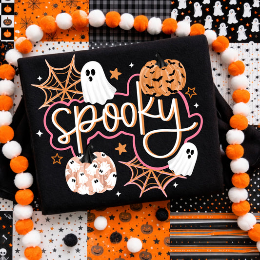 Spooky With Pumpkins DTF Print
