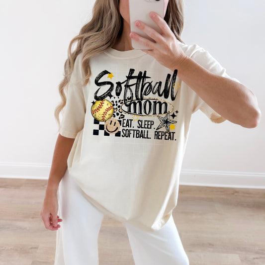 Softball Mom DTF Print