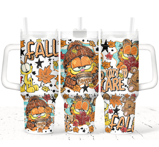 Fall Garfield 40 oz Tumbler Prints