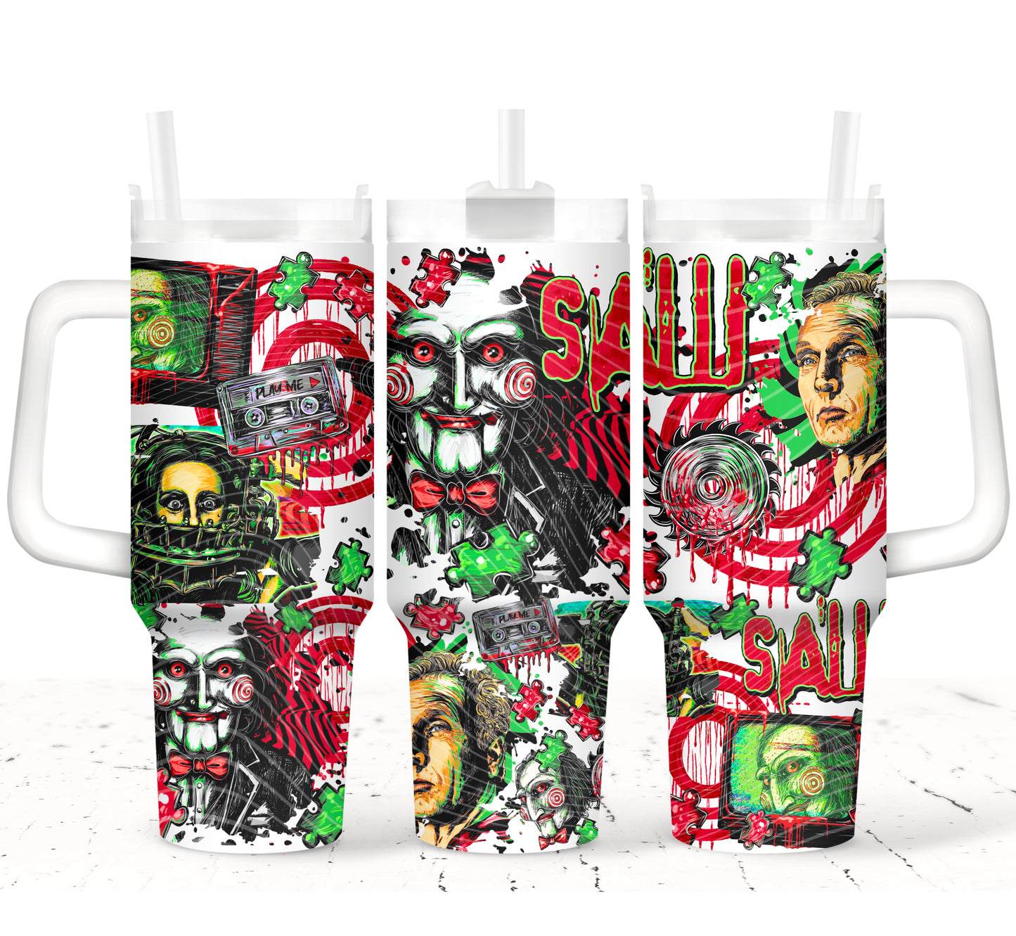 Horror SAW 40 oz Tumbler Prints