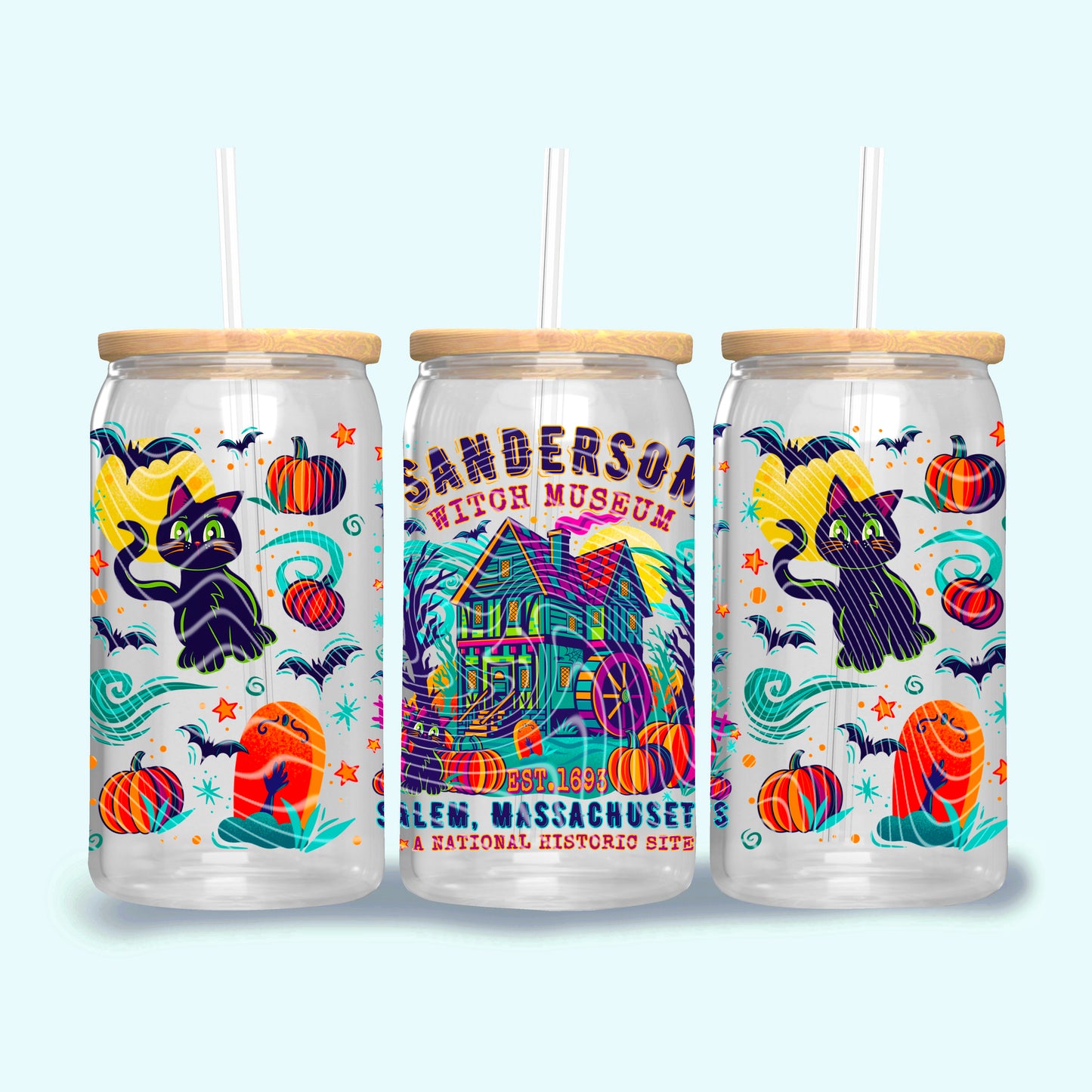 Sanderson Witch Museum 16 oz Glass Wraps