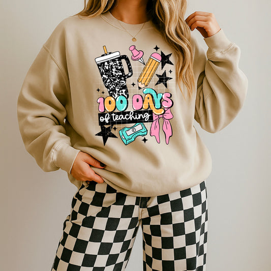 100 Days Of Teaching DTF Print