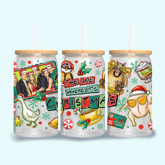 The One Where It’s Christmas 16 oz Glass Wraps