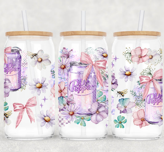 Watercolor DPepper 16 oz Glass Wraps