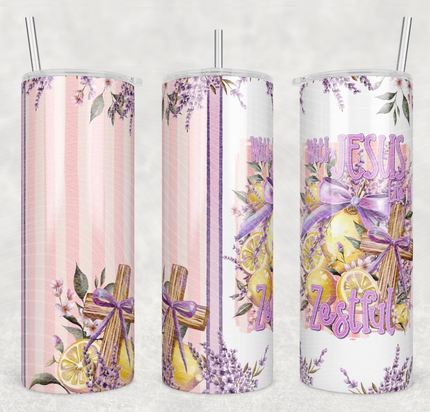 Zestful Life With Jesus Tumbler Wrap