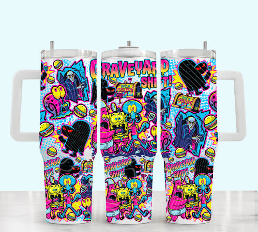 Graveyard Shift 40 oz Tumbler Prints