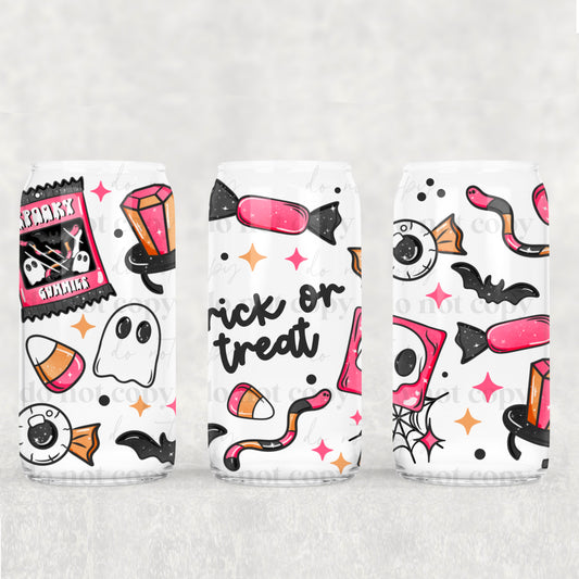 Trick Or Treat 16 oz Glass Wraps