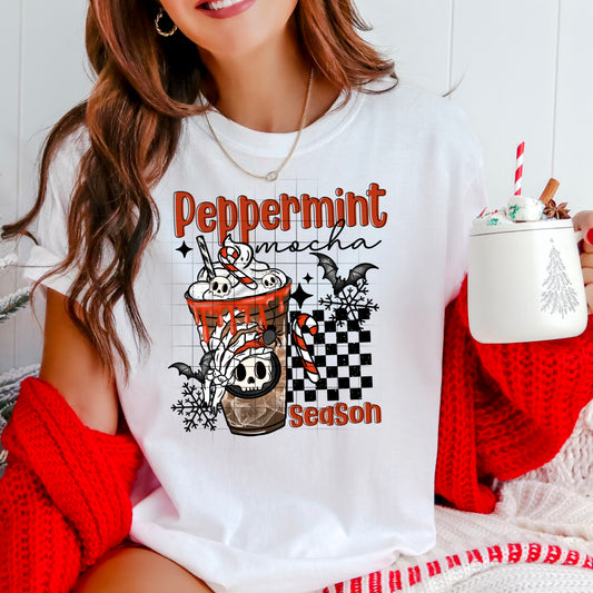 Peppermint Mocha Season DTF Prints