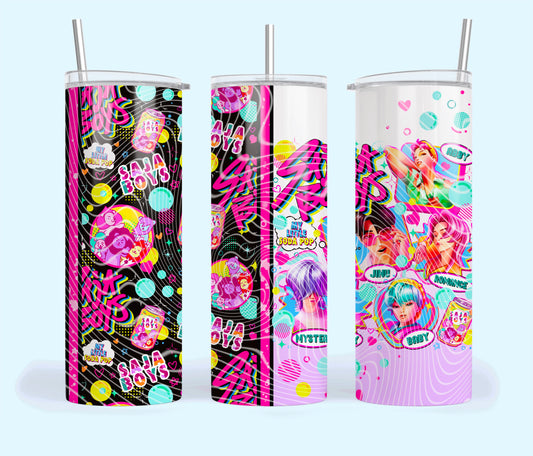 Saja Boys-Pink Stripe Tumbler Wrap
