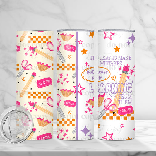 It’s Ok To Make Mistakes Tumbler Wrap