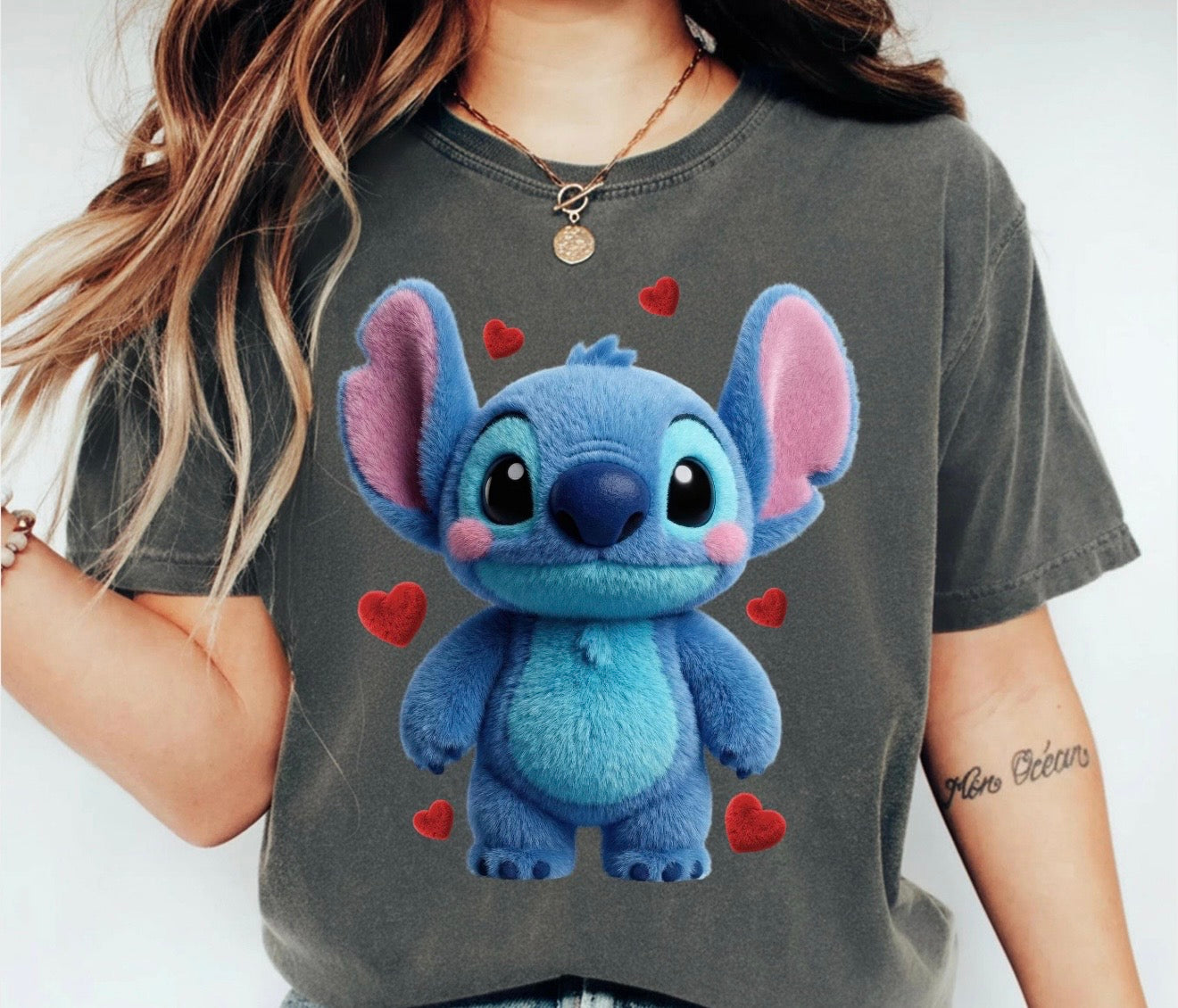Realistic Stitch Hearts (3D Design) DTF Prints
