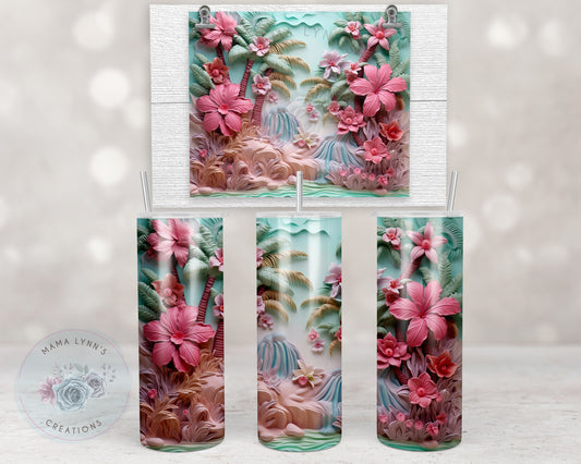 3d Beach Trees Design Transfers