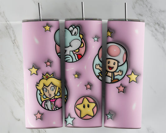 3D Puff Pink Peach Mario