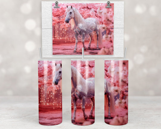 3D Pink Horse Design Transfers