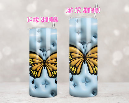3D Inflated Blue Butterfly