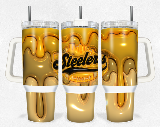 3D/Inflated Steelers 40 oz Tumbler Prints