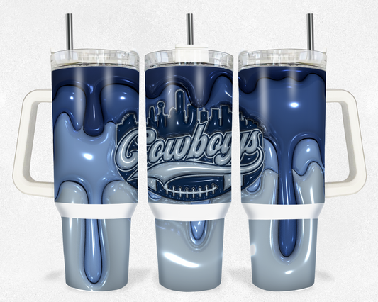 3D/Inflated Cowboys 40 oz Tumbler Prints