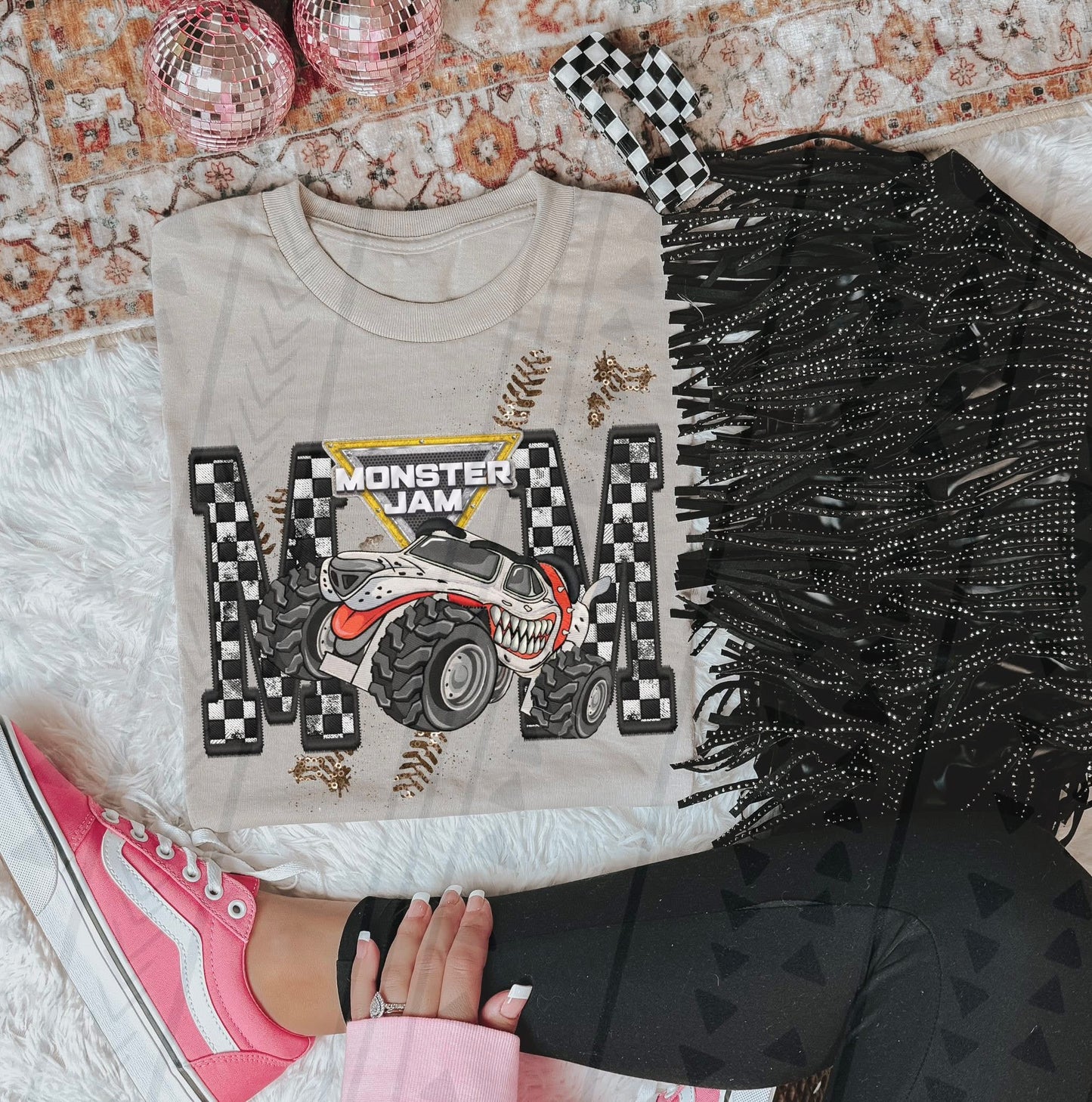 MJ Dalmatian Mom Faux Embroidery DTF Prints