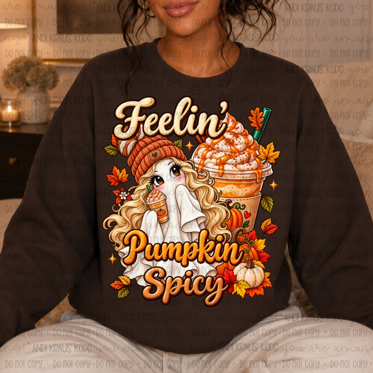 Feeling Pumpkin Spicy (Blonde Hair) DTF Print