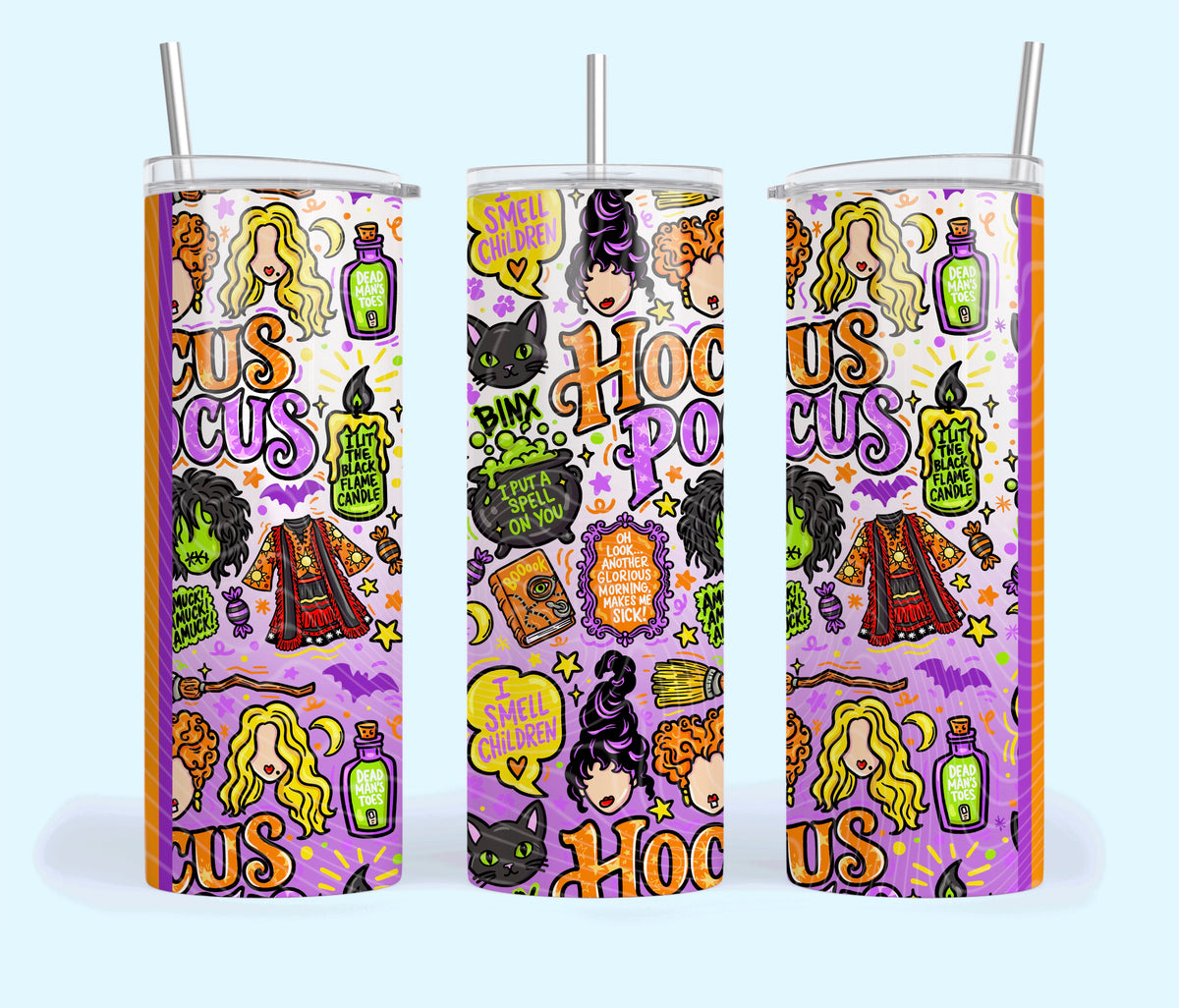 Hocus Pocus Doodle Tumbler Wrap