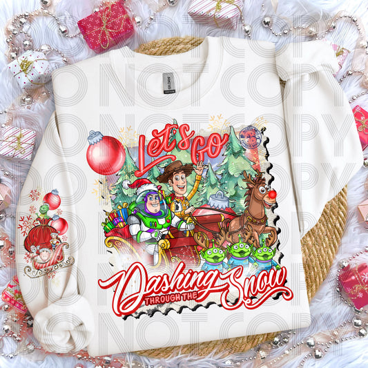 Dashing Through The Snow (Toy Friends) DTF Print