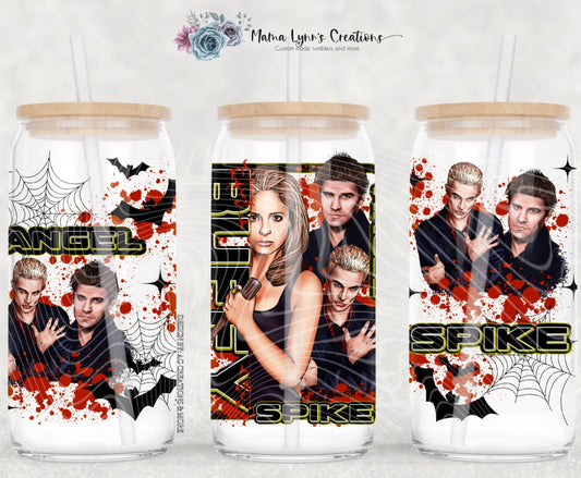 Buffy Vampire 16 oz Glass Can Wrap