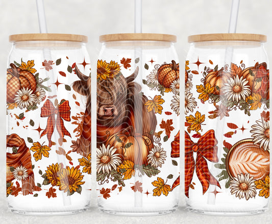 Autumn Is Calling 16 oz Glass Can Wrap