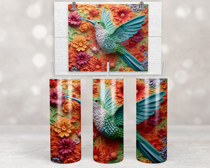 3D Bright Hummingbird Design Transfers