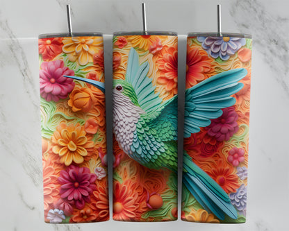 3D Bright Hummingbird Design Transfers