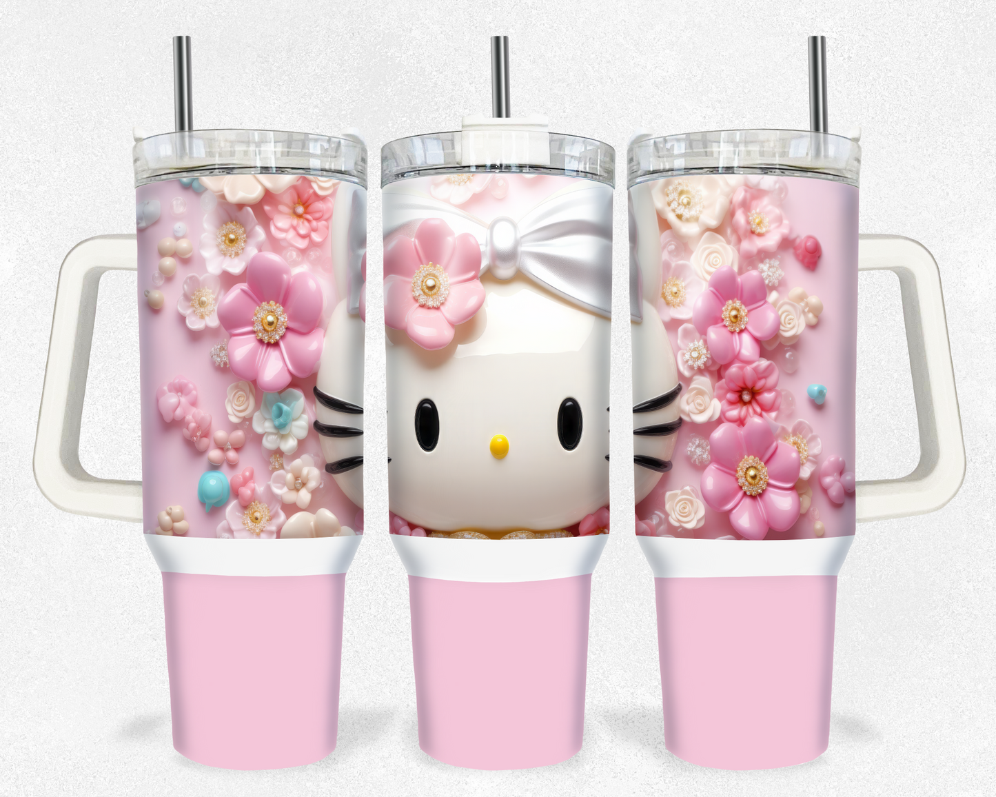 3D Hello Kitty 40 oz Tumbler w/handle