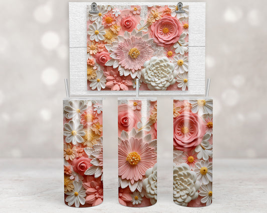 3D Peach Flowers