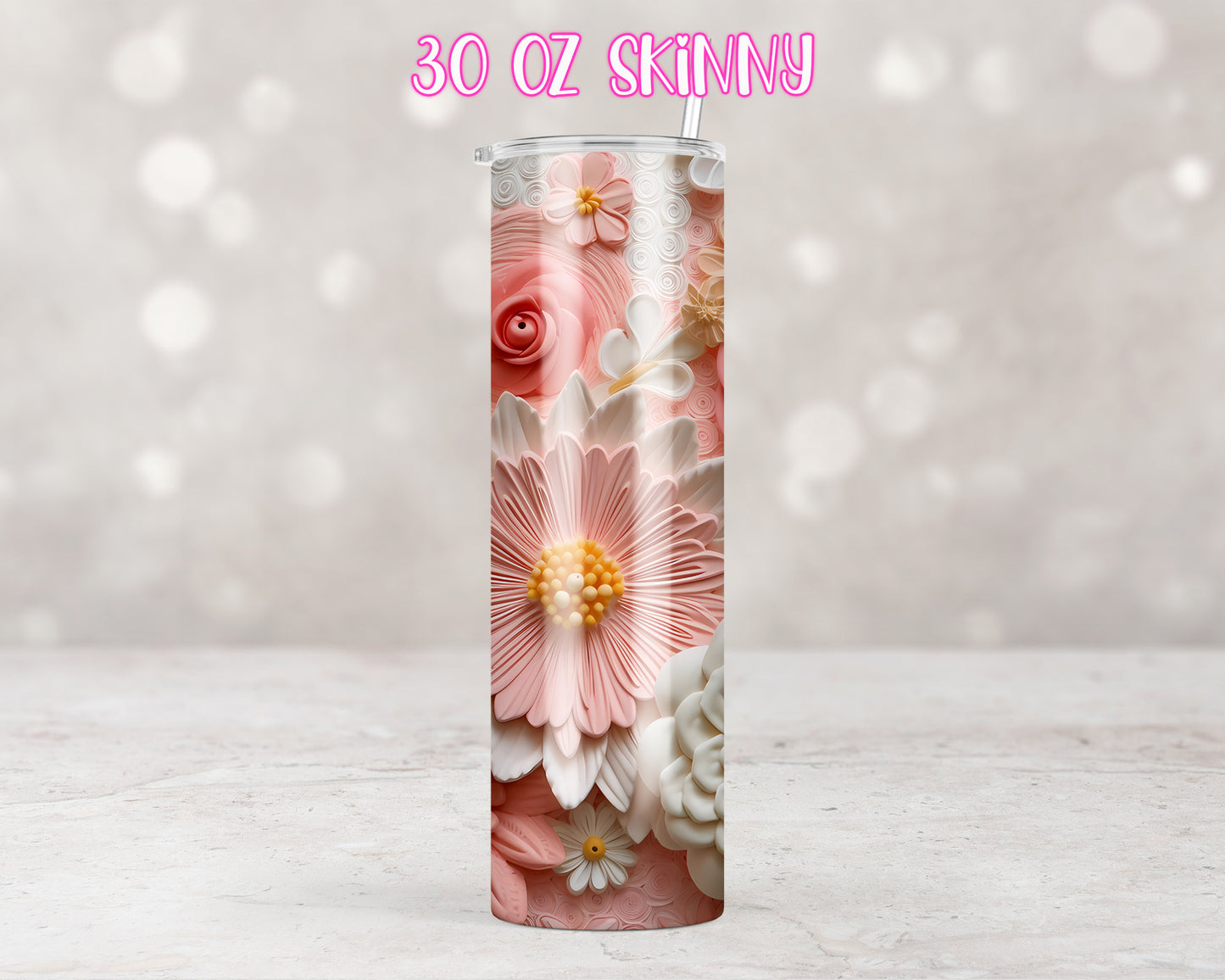 3D Peach Flowers