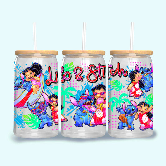 Best Friends 16 oz Glass Can Wraps