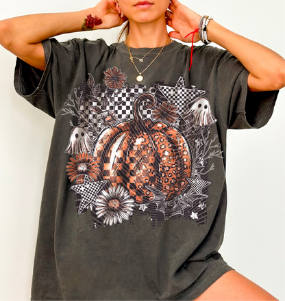 Floral Pumpkin DTF Prints