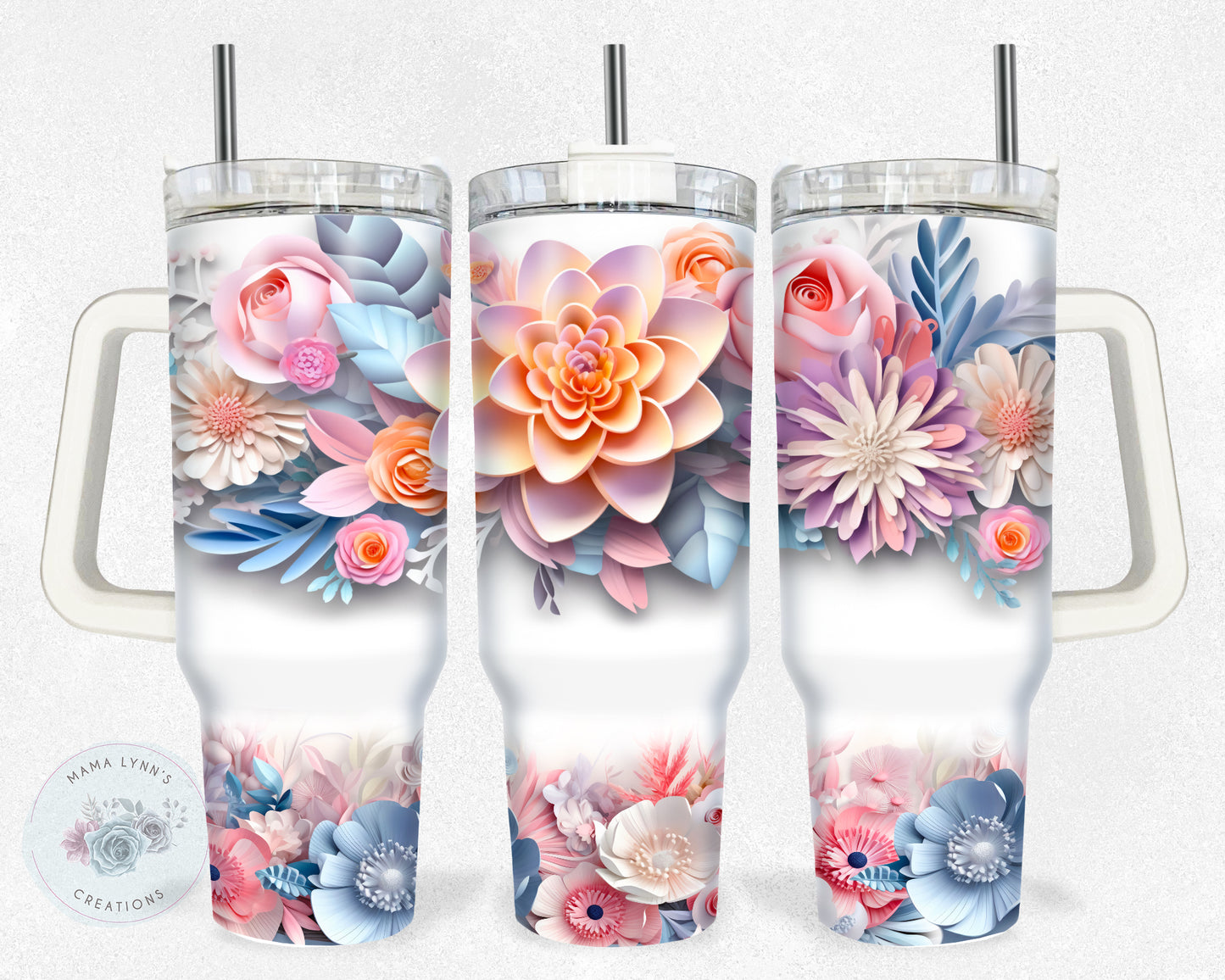 Mama Floral 40 oz. Tumbler