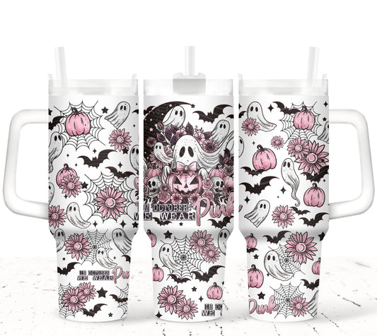 Pink October Ghosties 40 oz Tumbler Prints