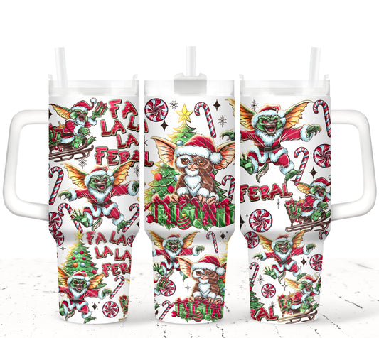 Fa La La Feral Christmas 40 oz Tumbler Prints