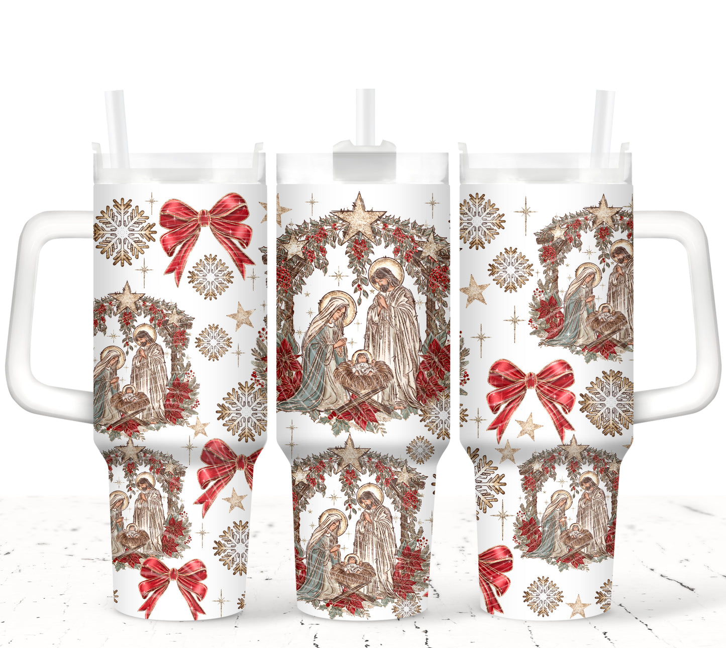 Noel Christmas 40 oz Tumbler Prints