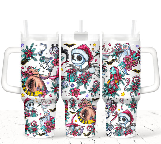 Skeleton Christmas 40 oz Tumbler Prints