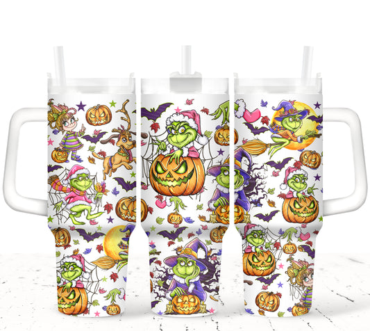 Spooky Green Guy 40 oz Tumbler Prints