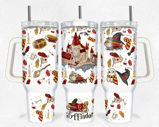 40 oz Tumbler Prints Potter School Houses