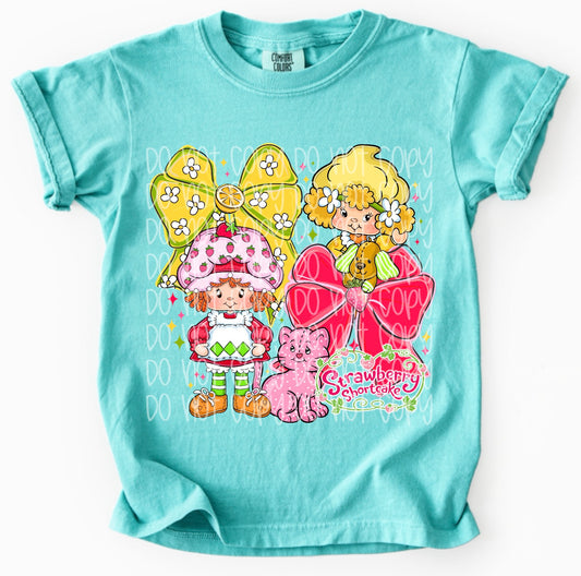 Strawberry Shortcake Bows DTF Print