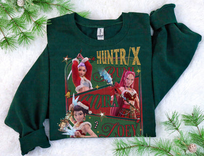 Christmas K-pop Huntrix Stacked Design DTF Prints