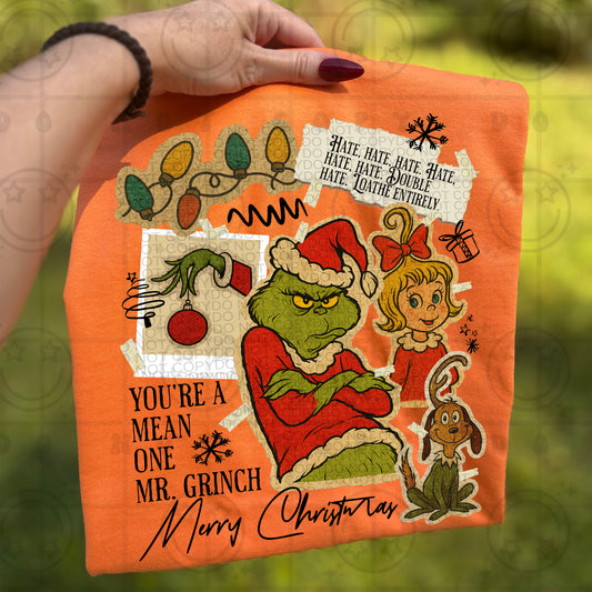Vintage Grinch Movie Collage DTF Prints