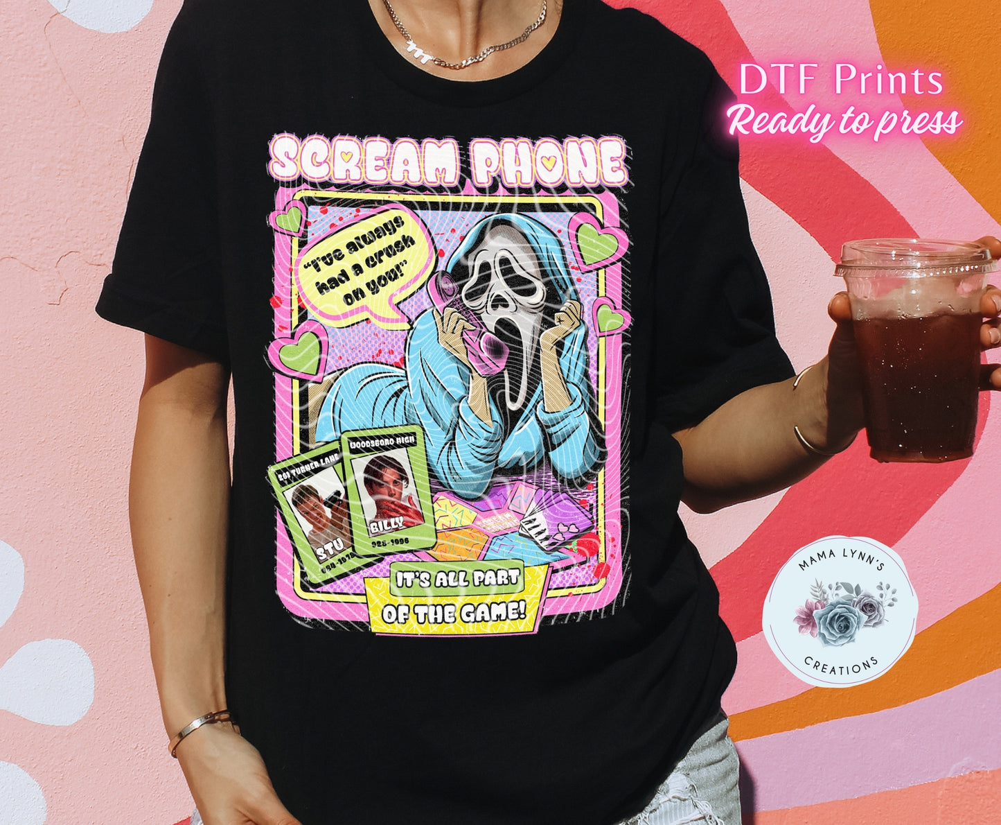 Scream Phone DTF Print