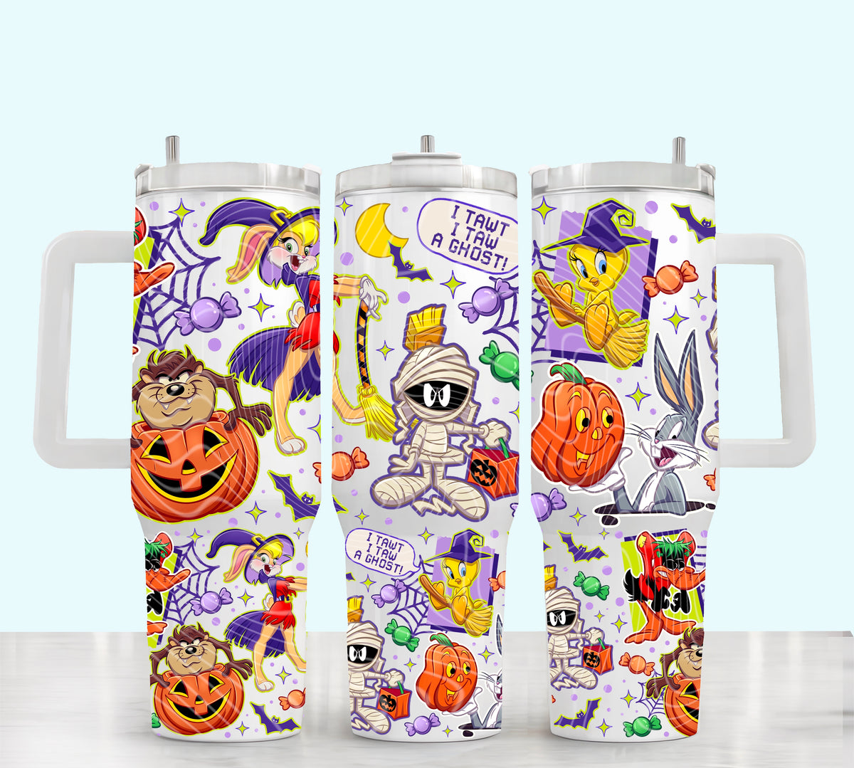 Looney Tunes Halloween 40 oz Tumbler Prints
