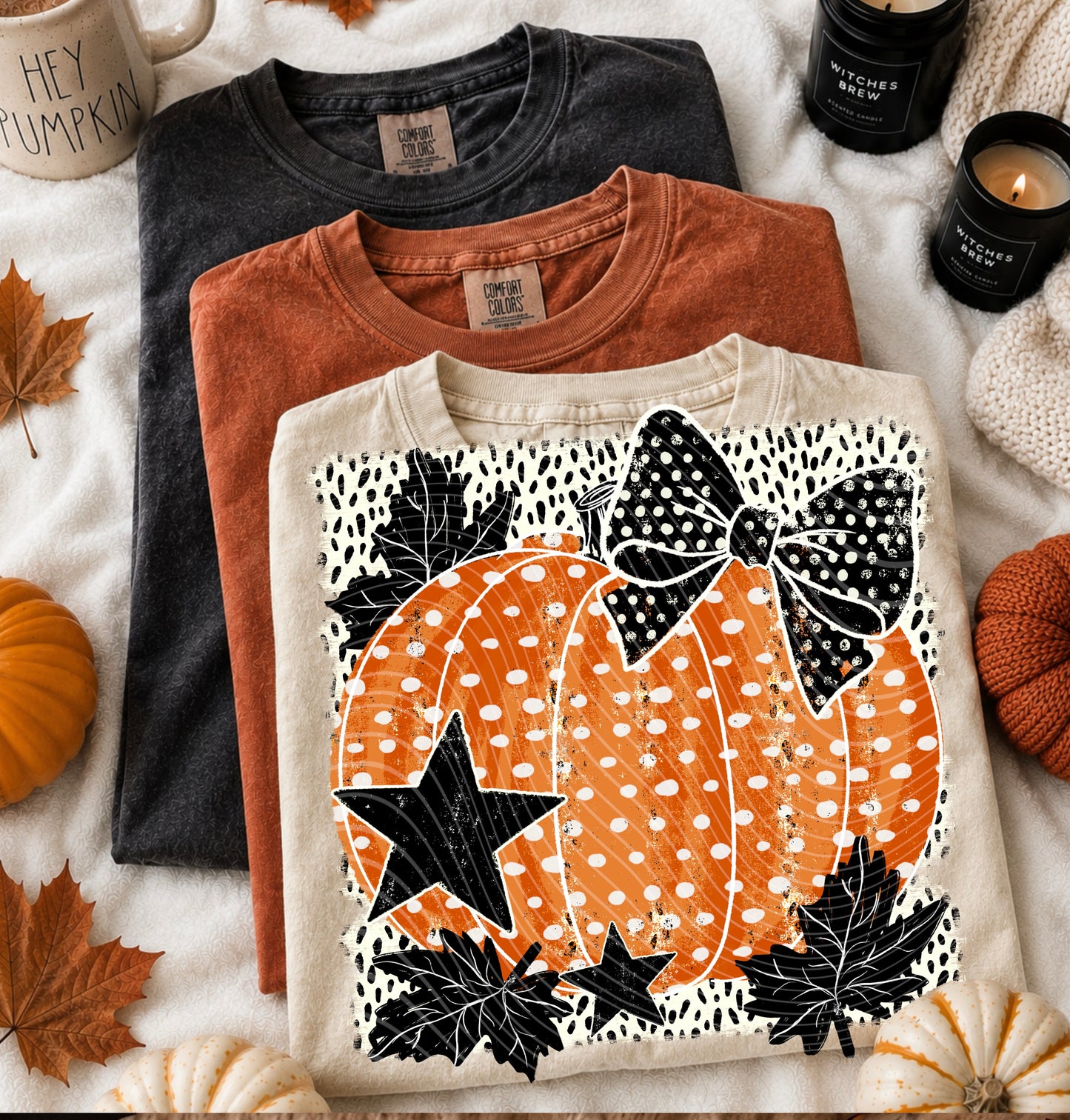 Dotted Pumpkin DTF Print